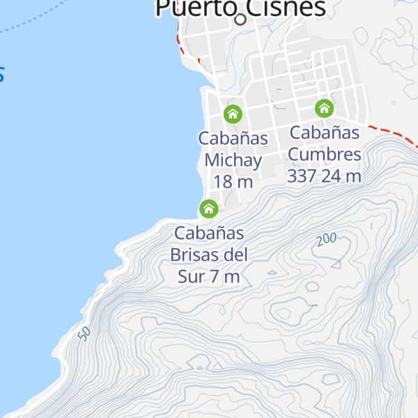 Map of Cabañas Brisas del Sur