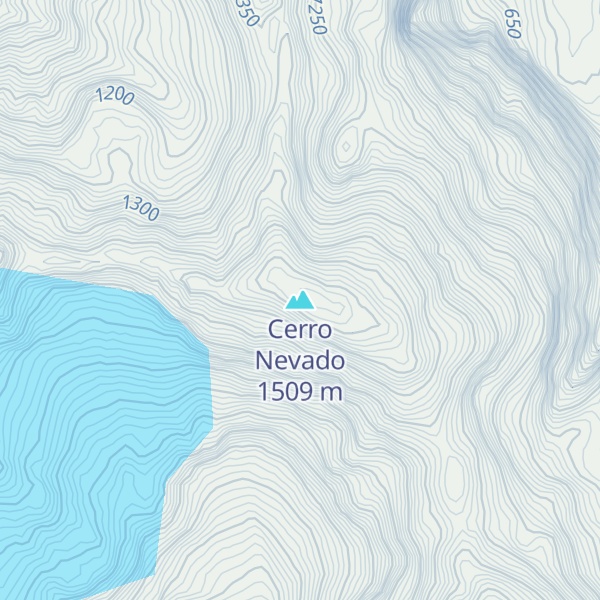 Map of Cerro Nevado