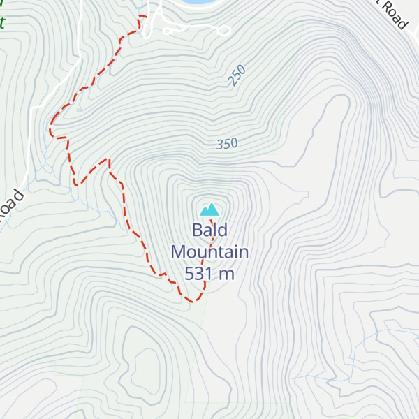 Map of Bald Mountain