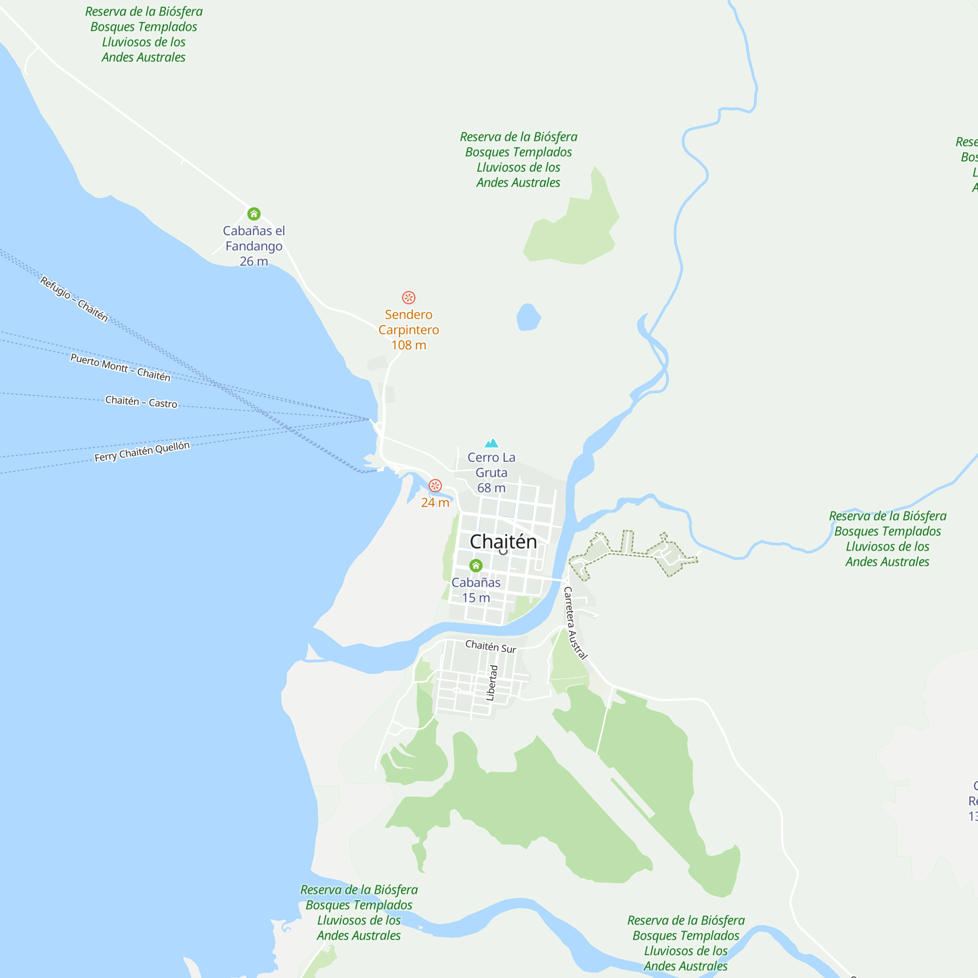 Refugio Vicún map