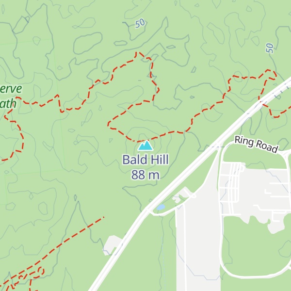 Map of Bald Hill
