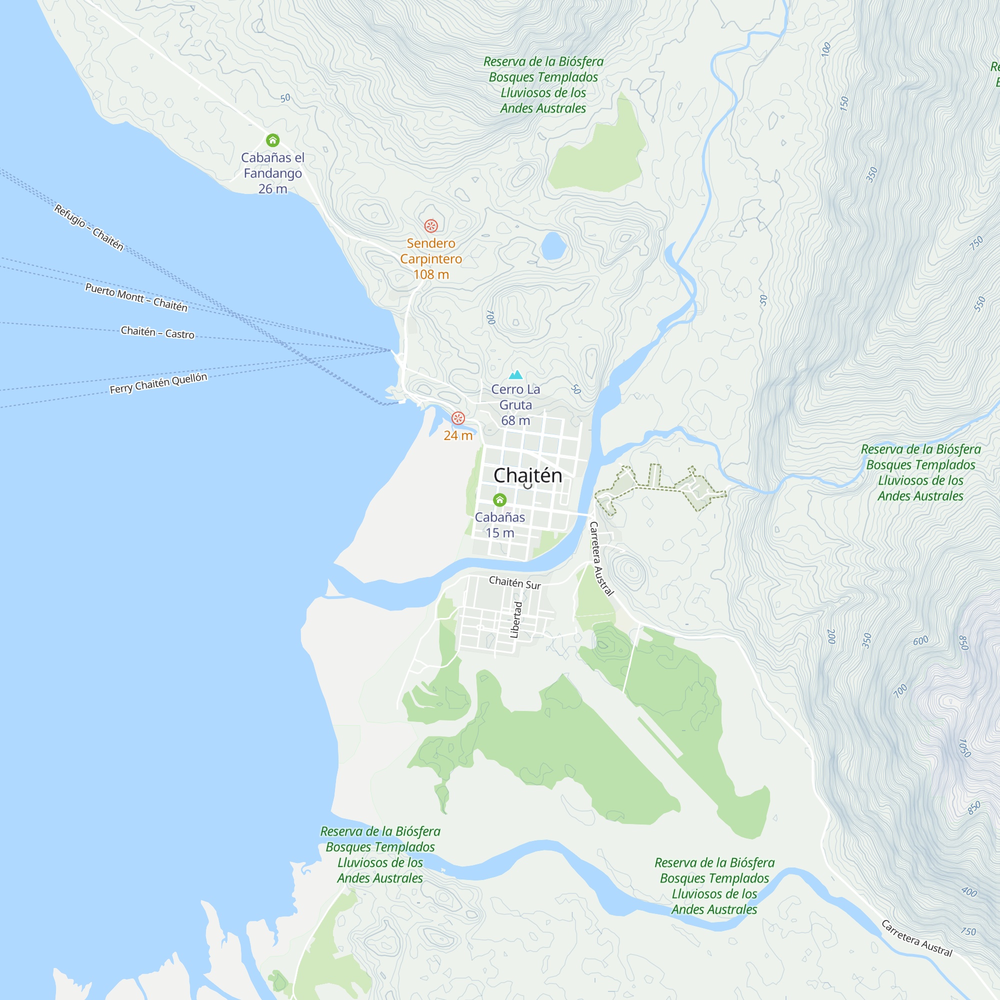 Cabañas map