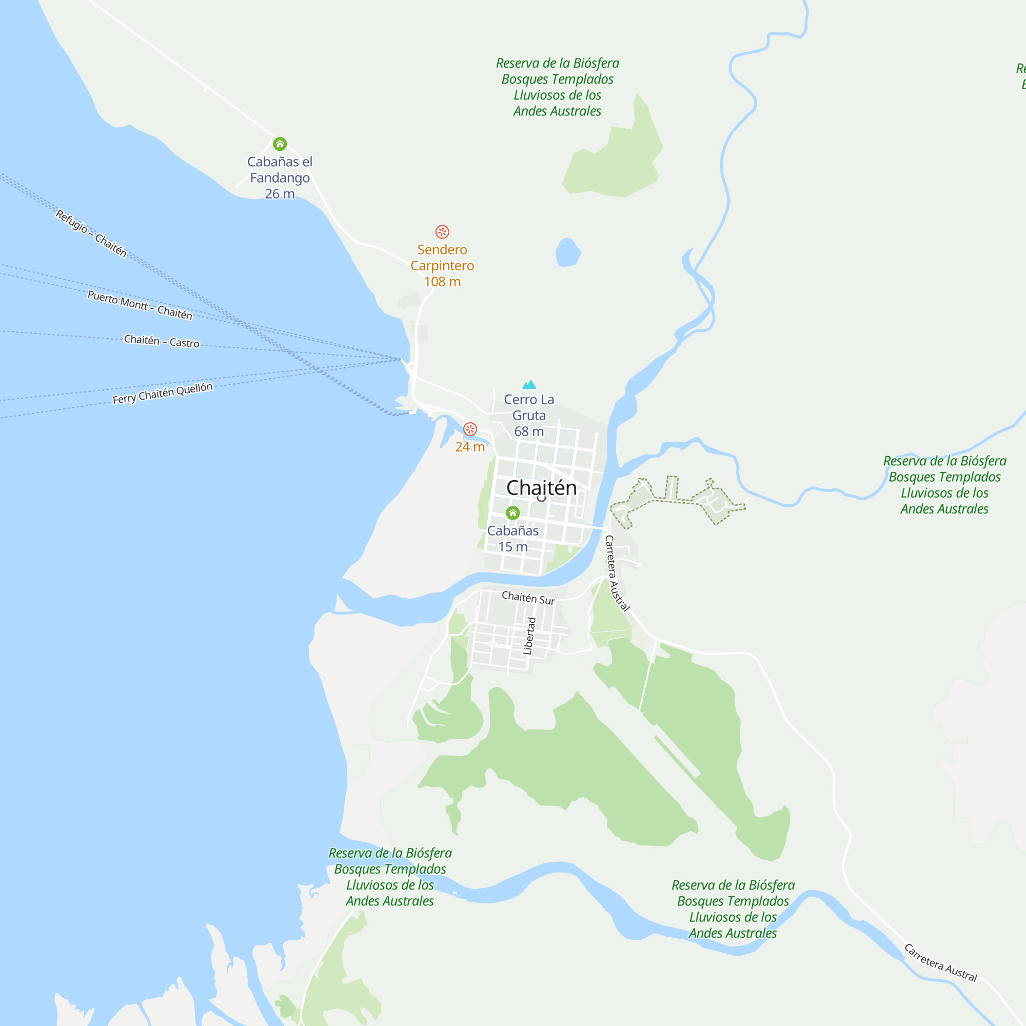 Cabañas map