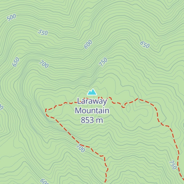 Map of Laraway Mountain
