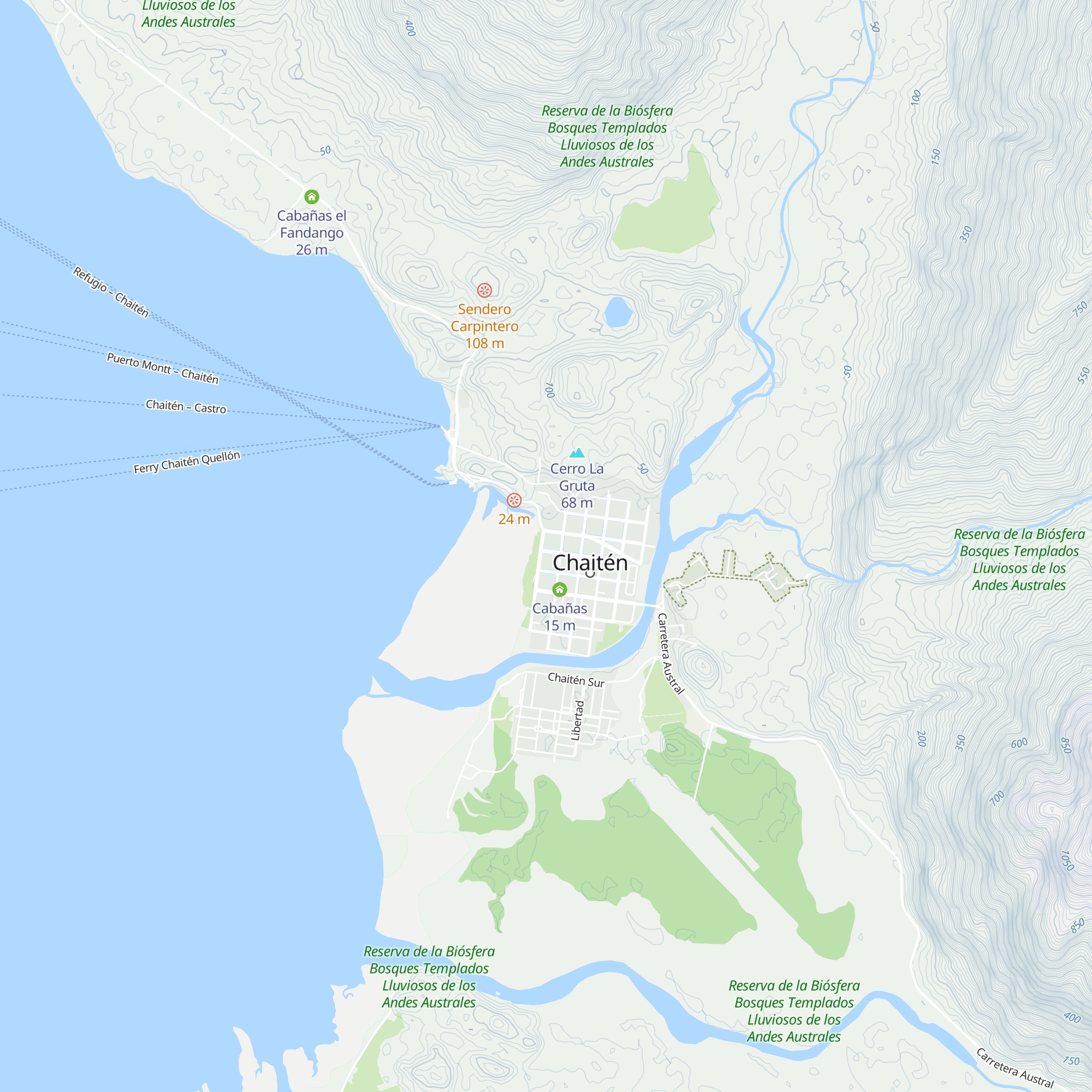 Cabañas Brisas del Mar map