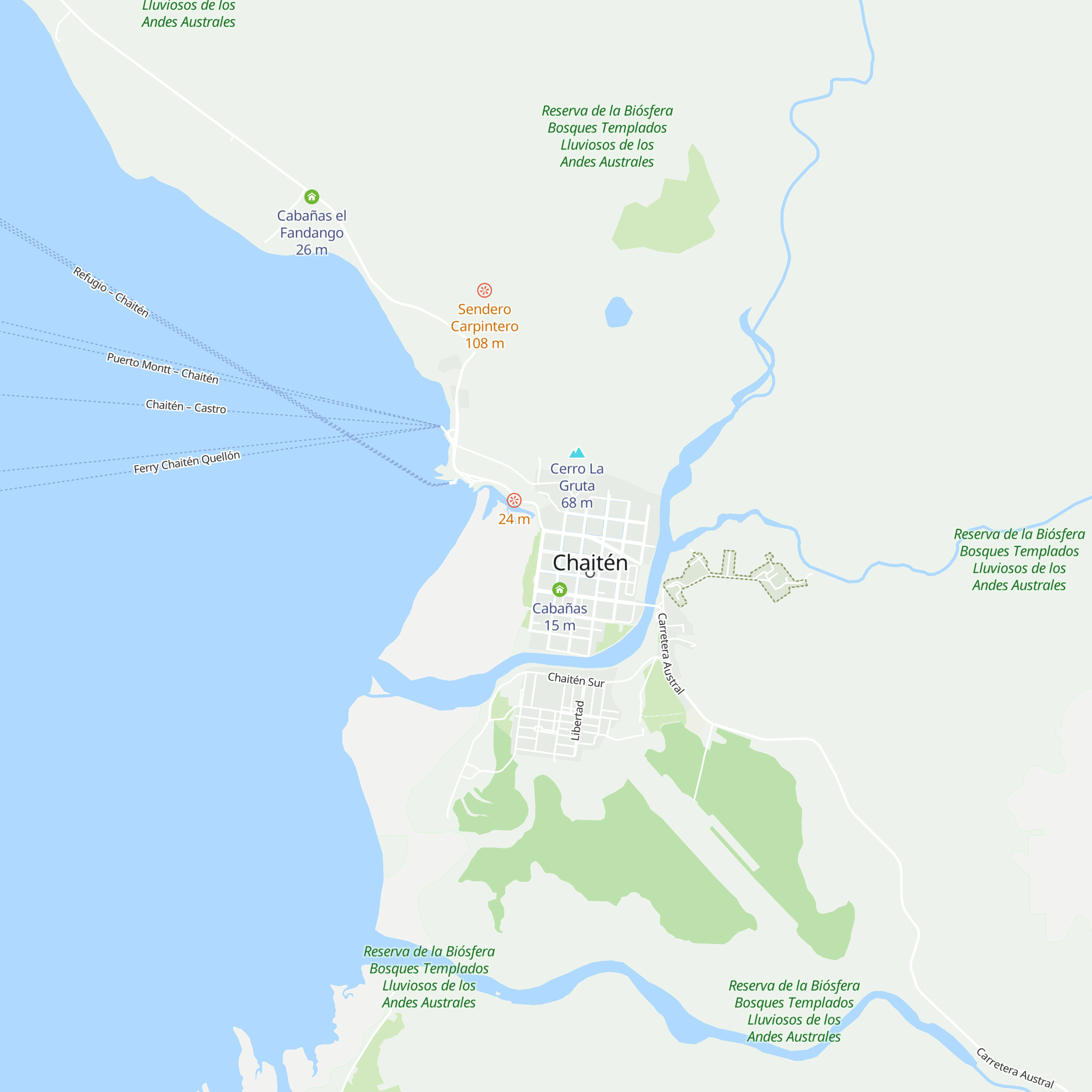 Cabañas Brisas del Mar map