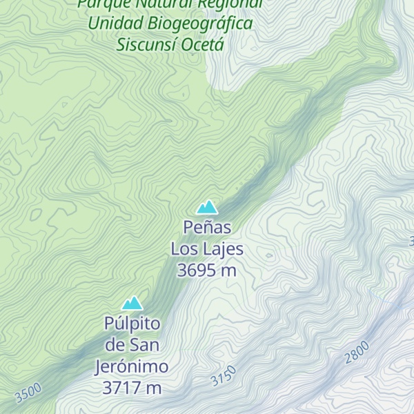 Map of Peñas Los Lajes