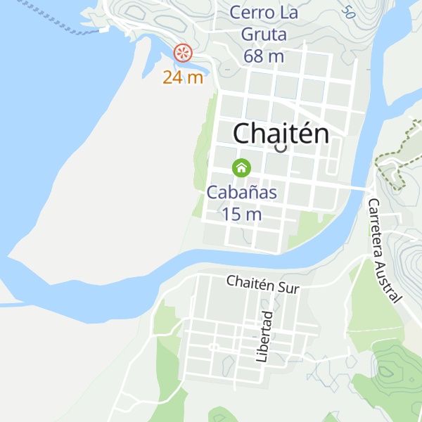 Map of Cabañas Pudu