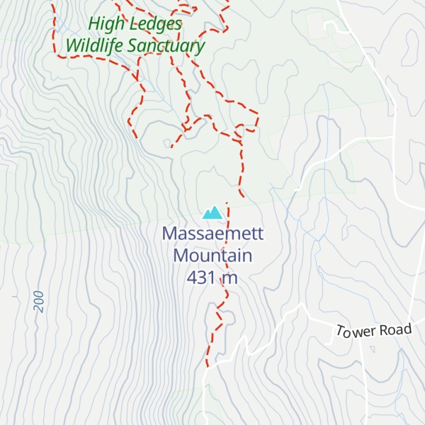 Map of Massaemett Mountain