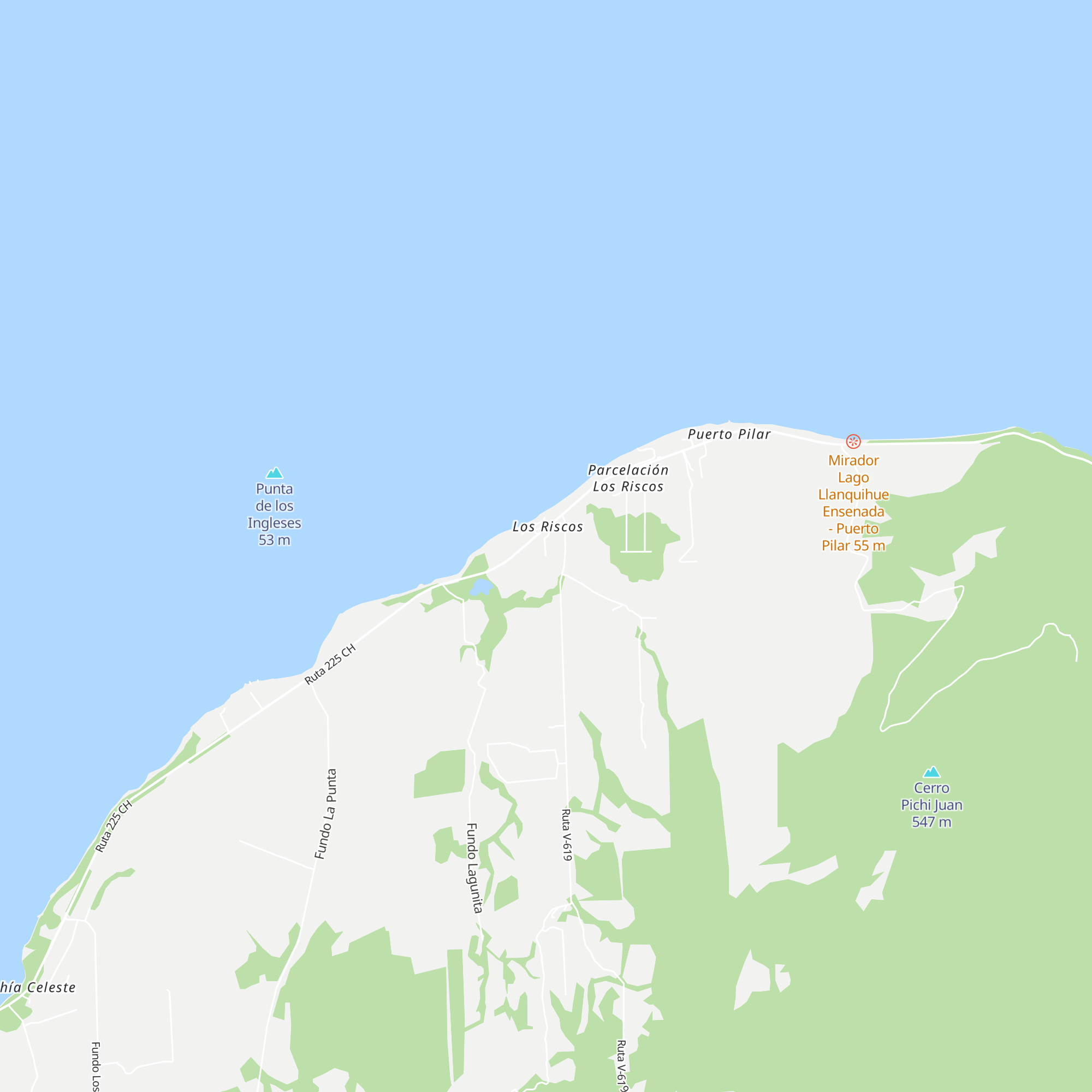 Cabañas San Miguel map