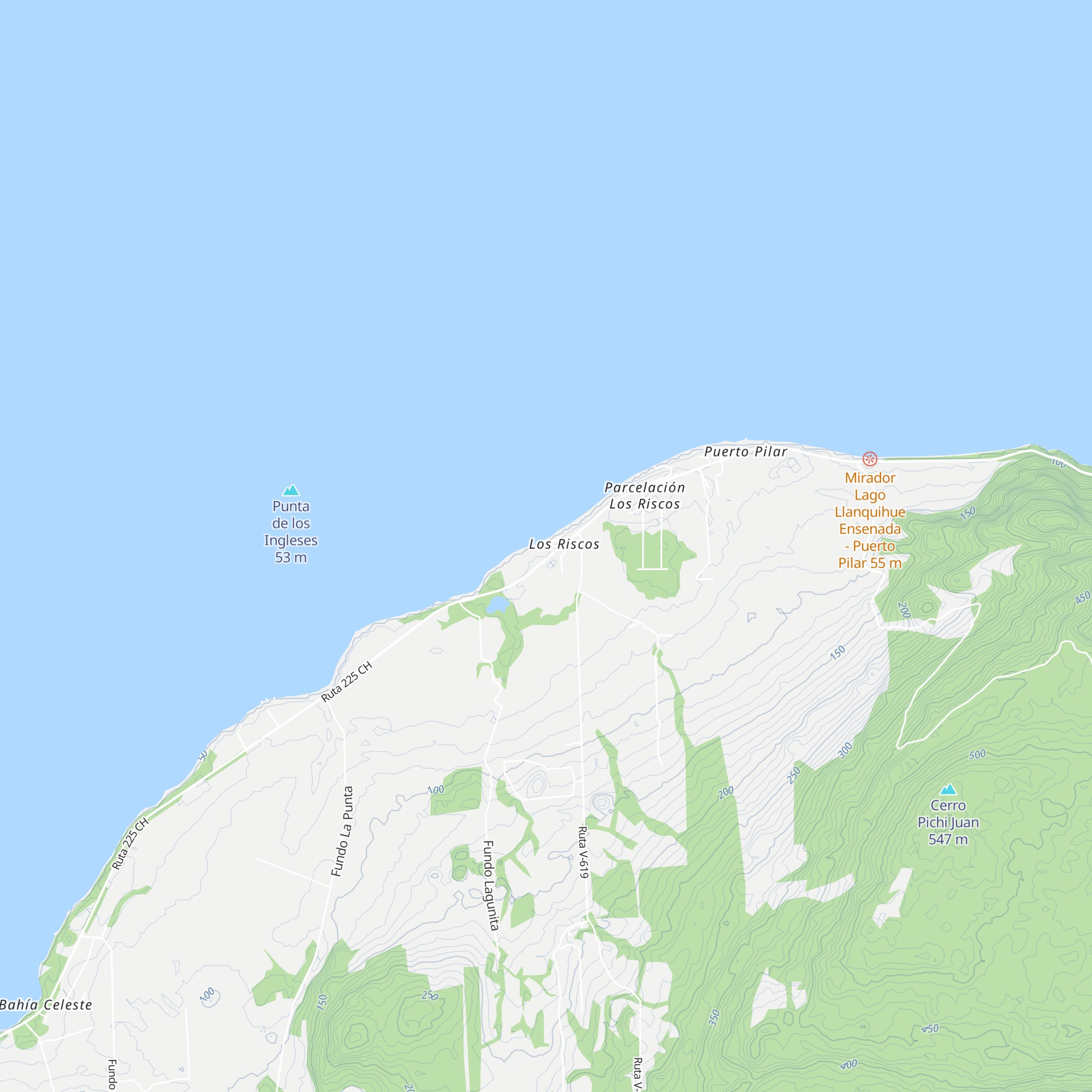 Cabañas Rio Pescado map