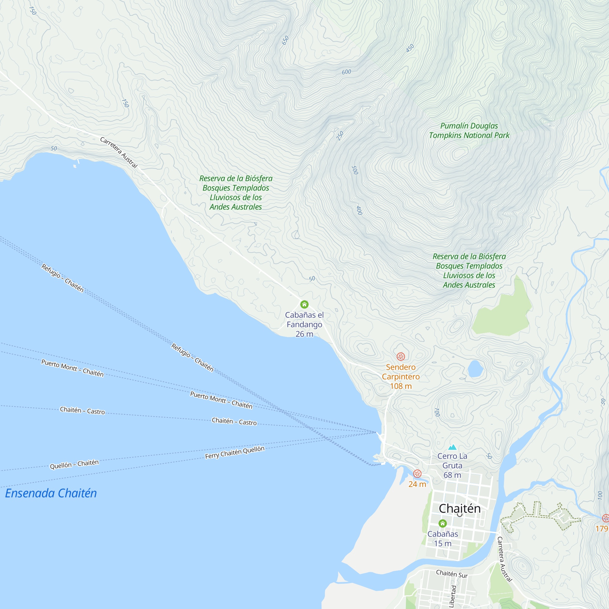 Cabañas el Fandango map