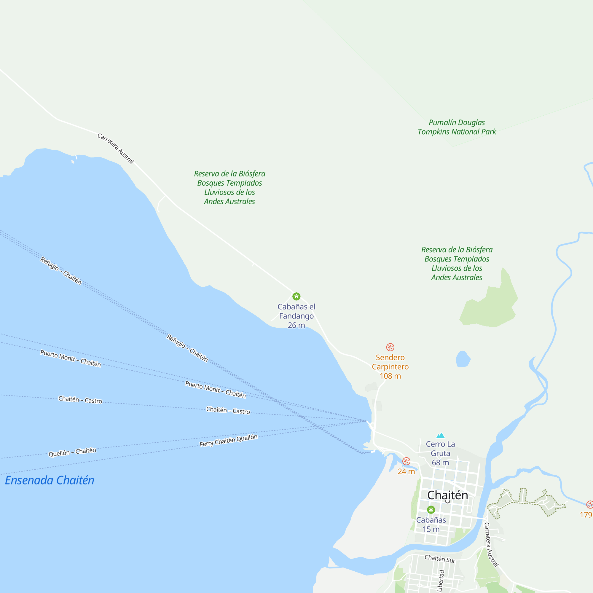 Cabañas el Fandango map