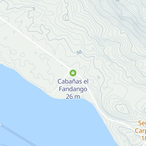 Map of Cabañas el Fandango
