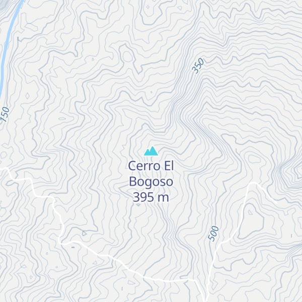Map of Cerro El Bogoso