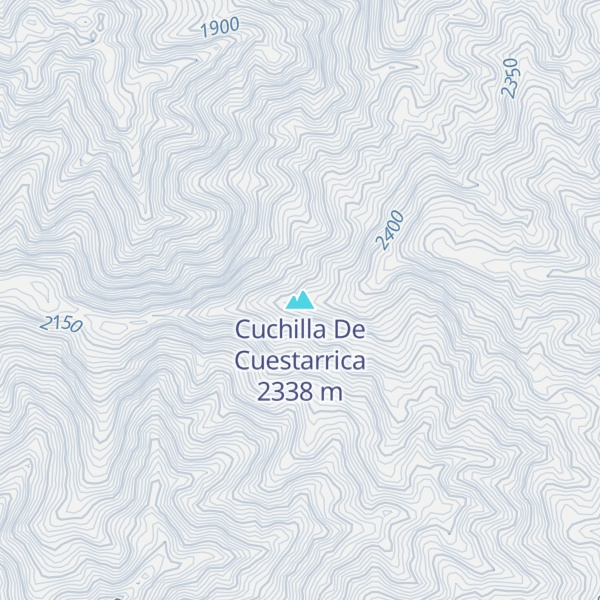 Map of Cuchilla De Cuestarrica
