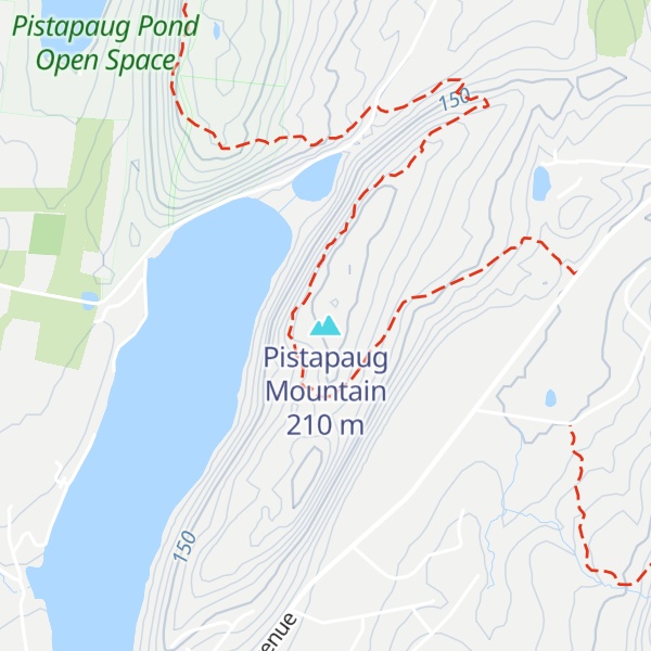 Map of Pistapaug Mountain