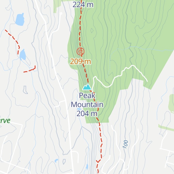 Map of Peak Mountain
