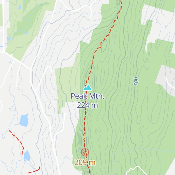 Map of Peak Mtn.
