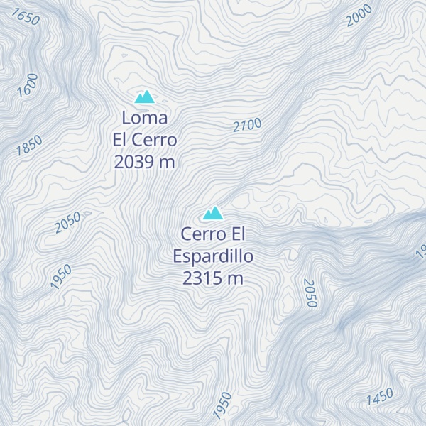 Map of Cerro El Espardillo