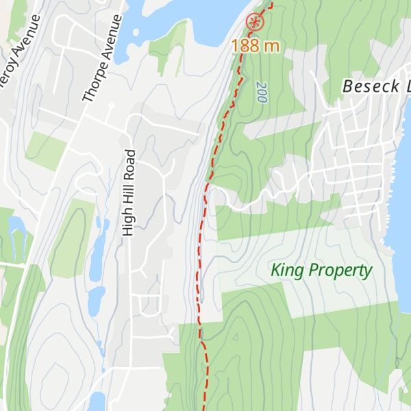 Map of Beseck Mountain