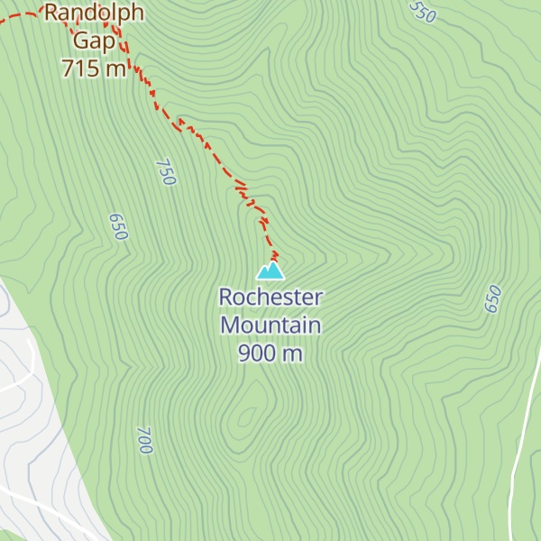 Map of Rochester Mountain