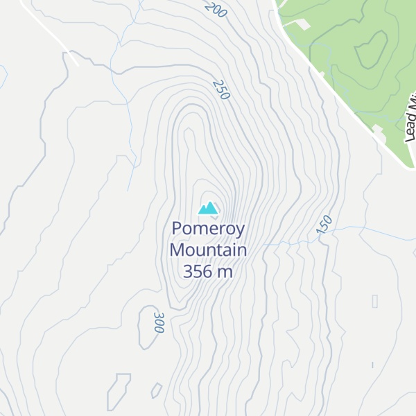 Map of Pomeroy Mountain