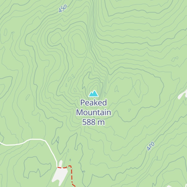 Map of Peaked Mountain