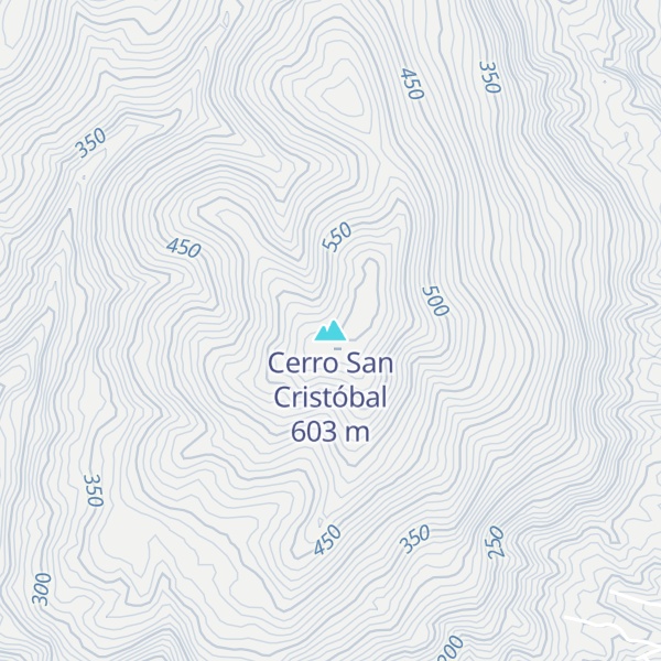 Map of Cerro San Cristóbal