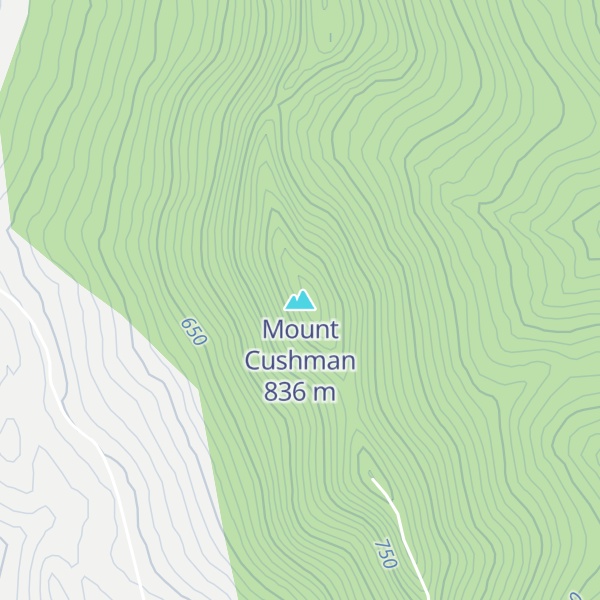 Map of Mount Cushman