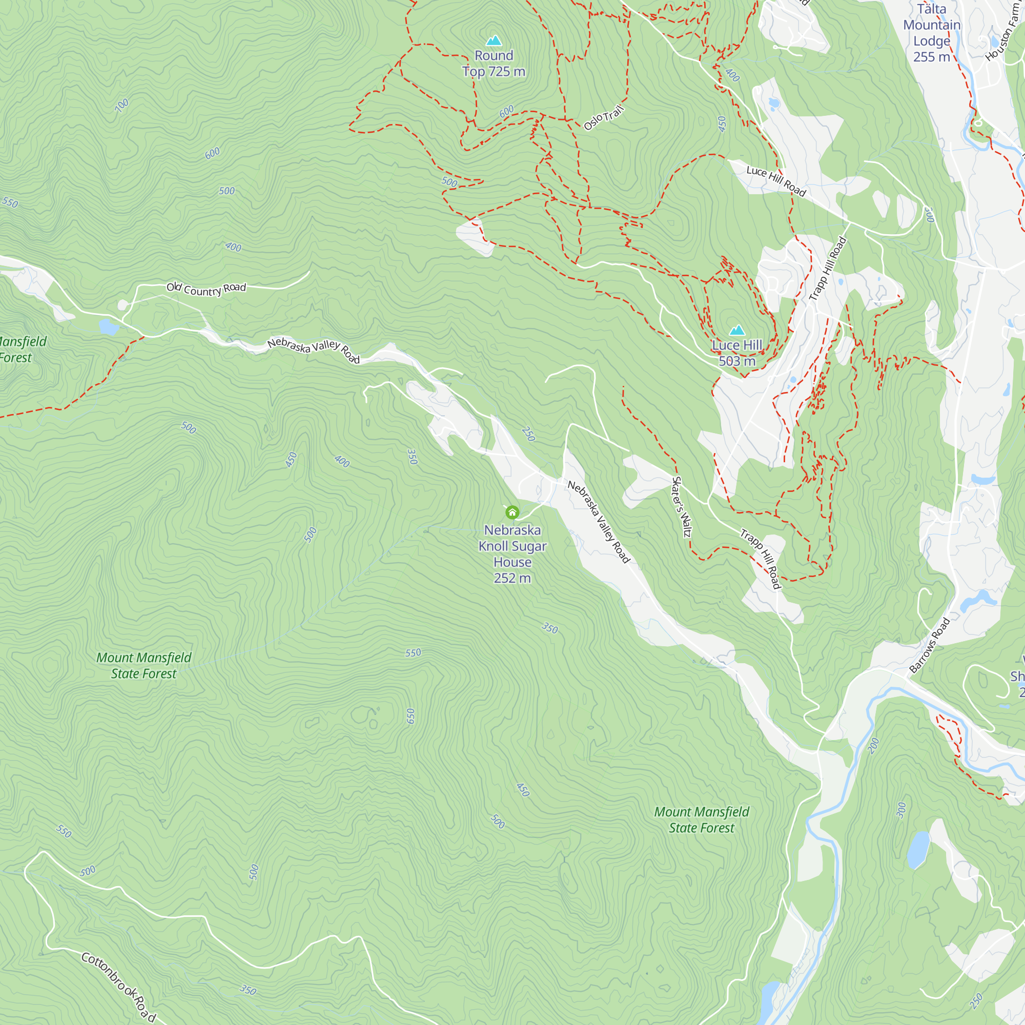Nebraska Knoll Sugar House map
