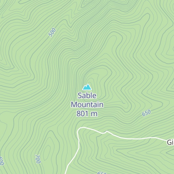 Map of Sable Mountain