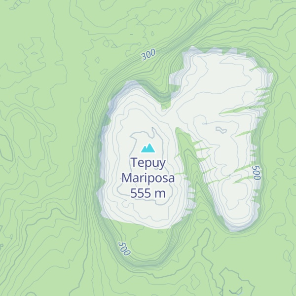 Map of Tepuy Mariposa