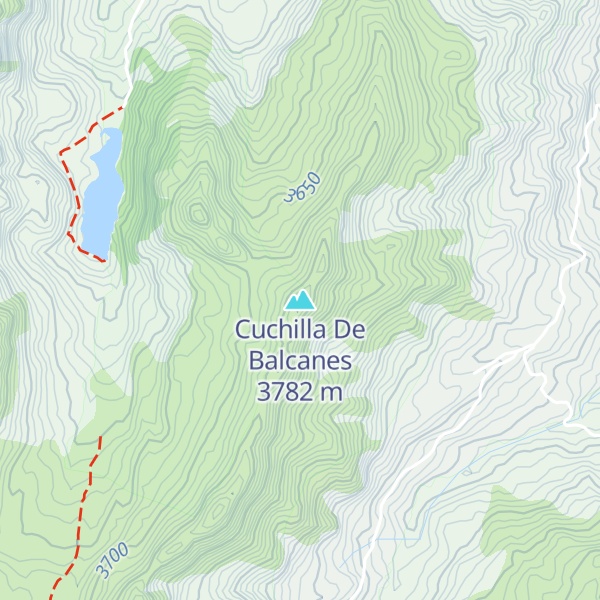 Map of Cuchilla De Balcanes