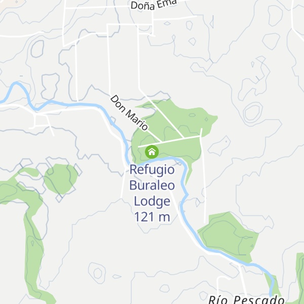 Map of Refugio Buraleo Lodge