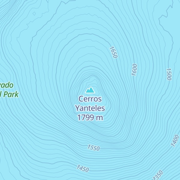Map of Cerros Yanteles
