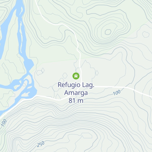 Map of Refugio Lag. Amarga