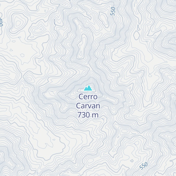 Map of Cerro Carvan