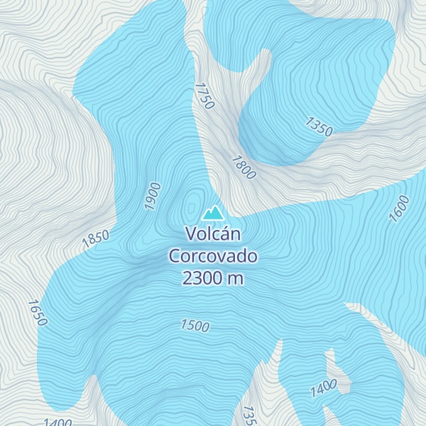 Map of Volcán Corcovado