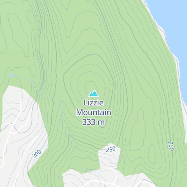 Map of Lizzie Mountain