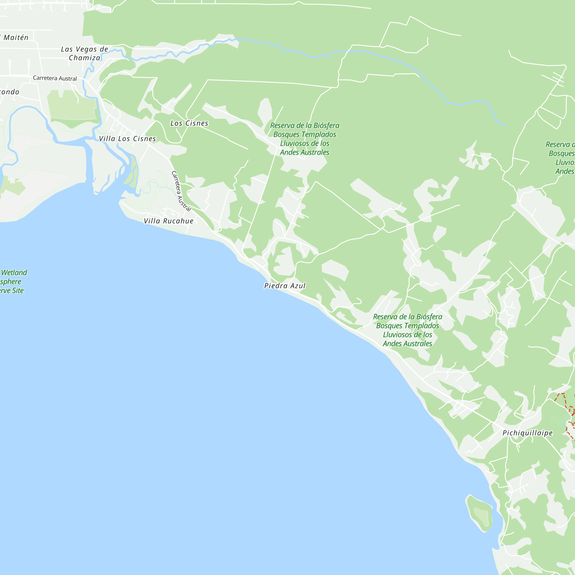 Cabañas Kalfukura map