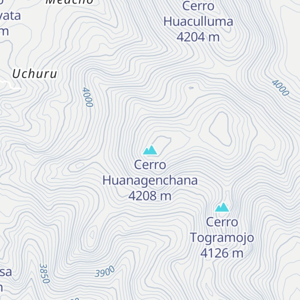 Map of Cerro Huanagenchana