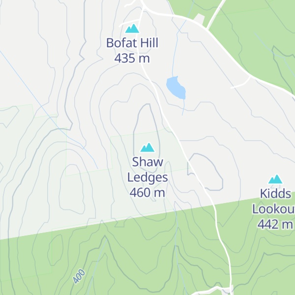 Map of Shaw Ledges