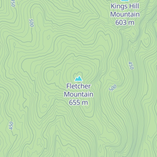 Map of Fletcher Mountain