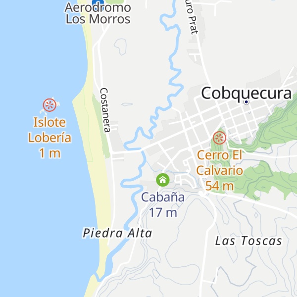 Map of Cabaña Borde Río
