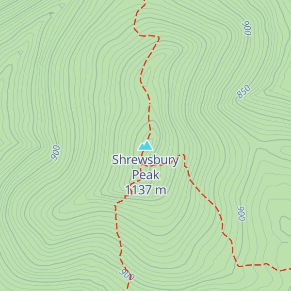 Map of Shrewsbury Peak