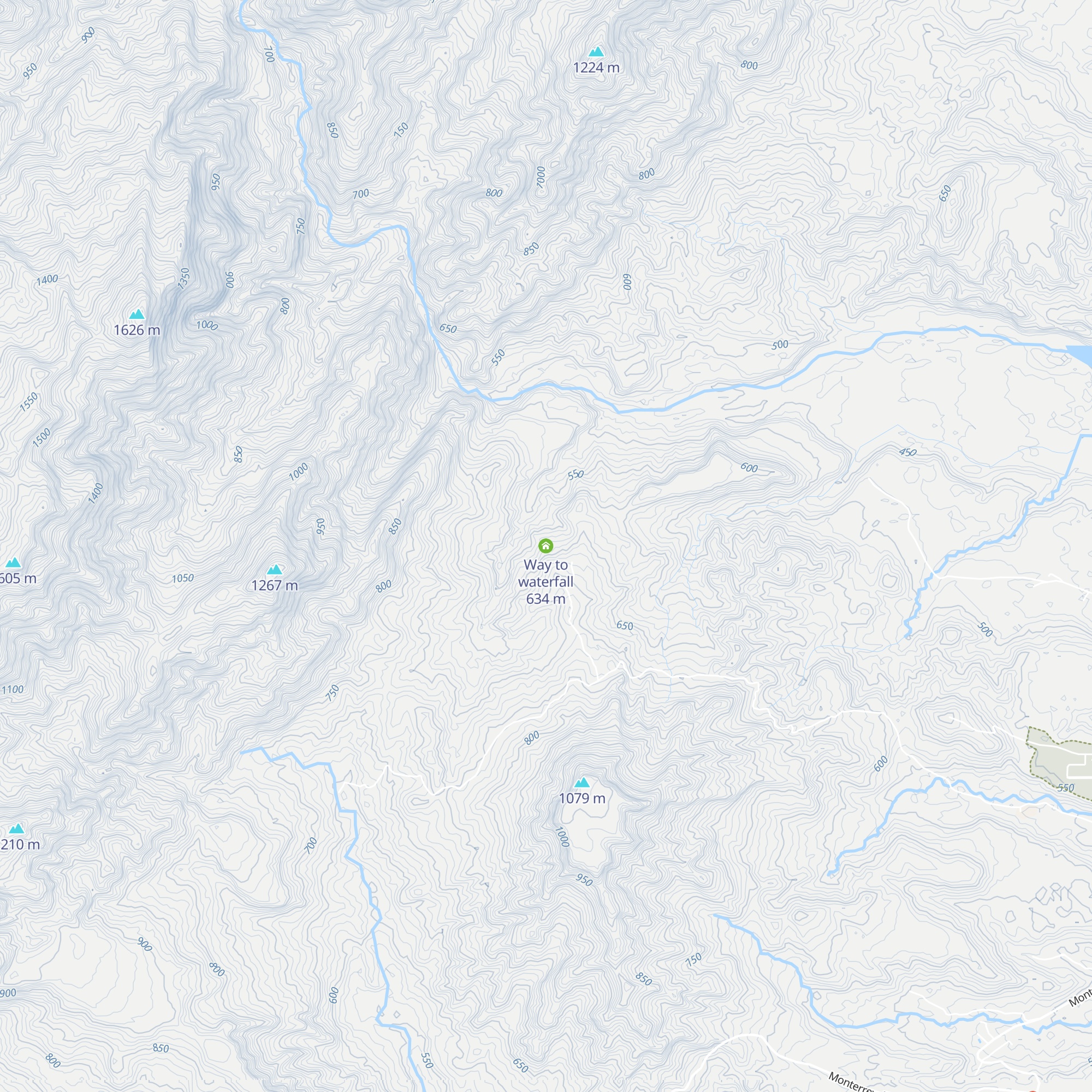 Way to waterfall map