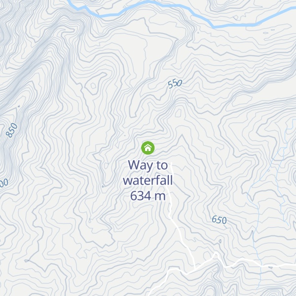 Map of Way to waterfall