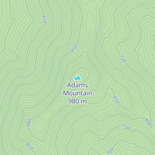 Map of Adams Mountain