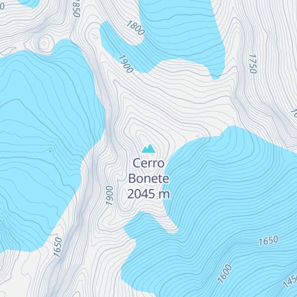 Map of Cerro Bonete